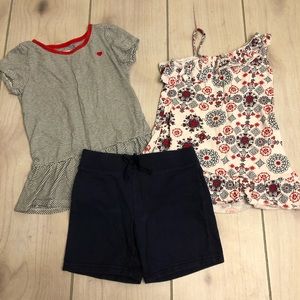 Red, White & Blue shorts set